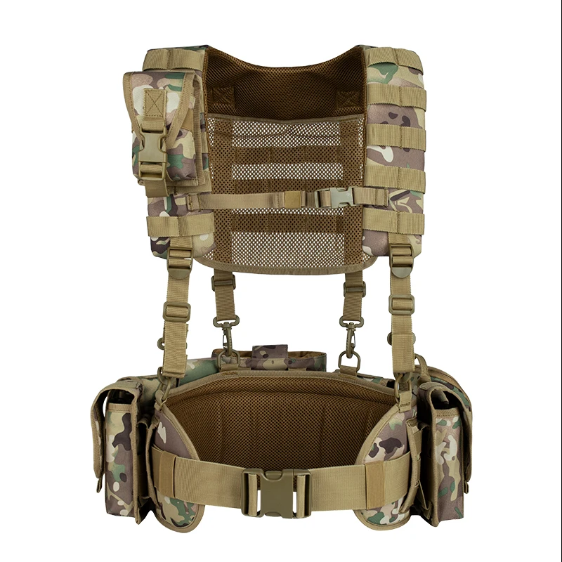 

Yakeda Tactical Chest Rig Hunting Vest Camo Outdoor Training Vest Molle Mag Pouches Men Tactical Chest Rig