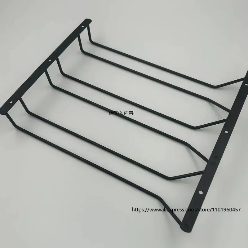 

Black Metal Wine Glasses Holder Wall Mount for Kitchen Bar Wine Glass Hanger Cup Rack Stemware Hanging Cupboard Organizier