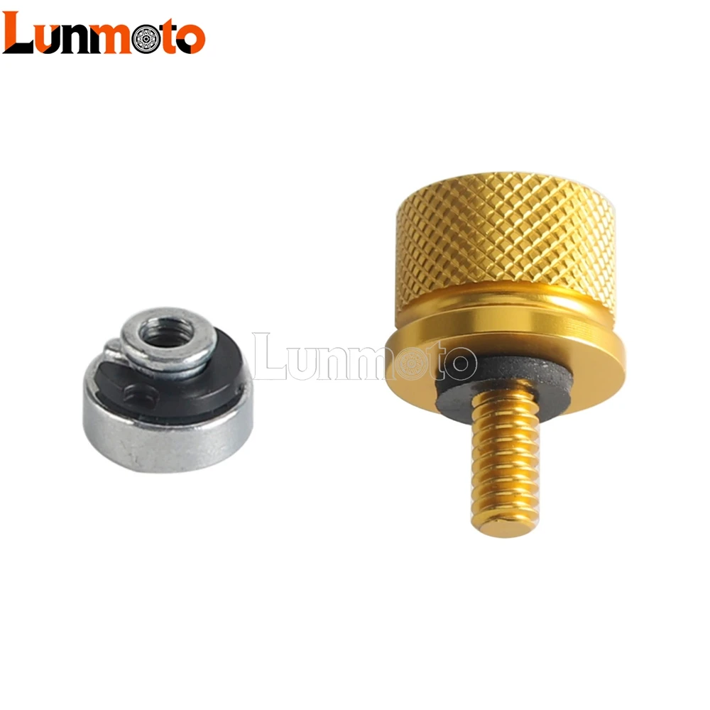 For Harley Touring Sportster Dyna Softail Street Road Glide Multi Knurled Seat Bolt Nut 1/4-20 Thread Aluminum Seat Screw Cover