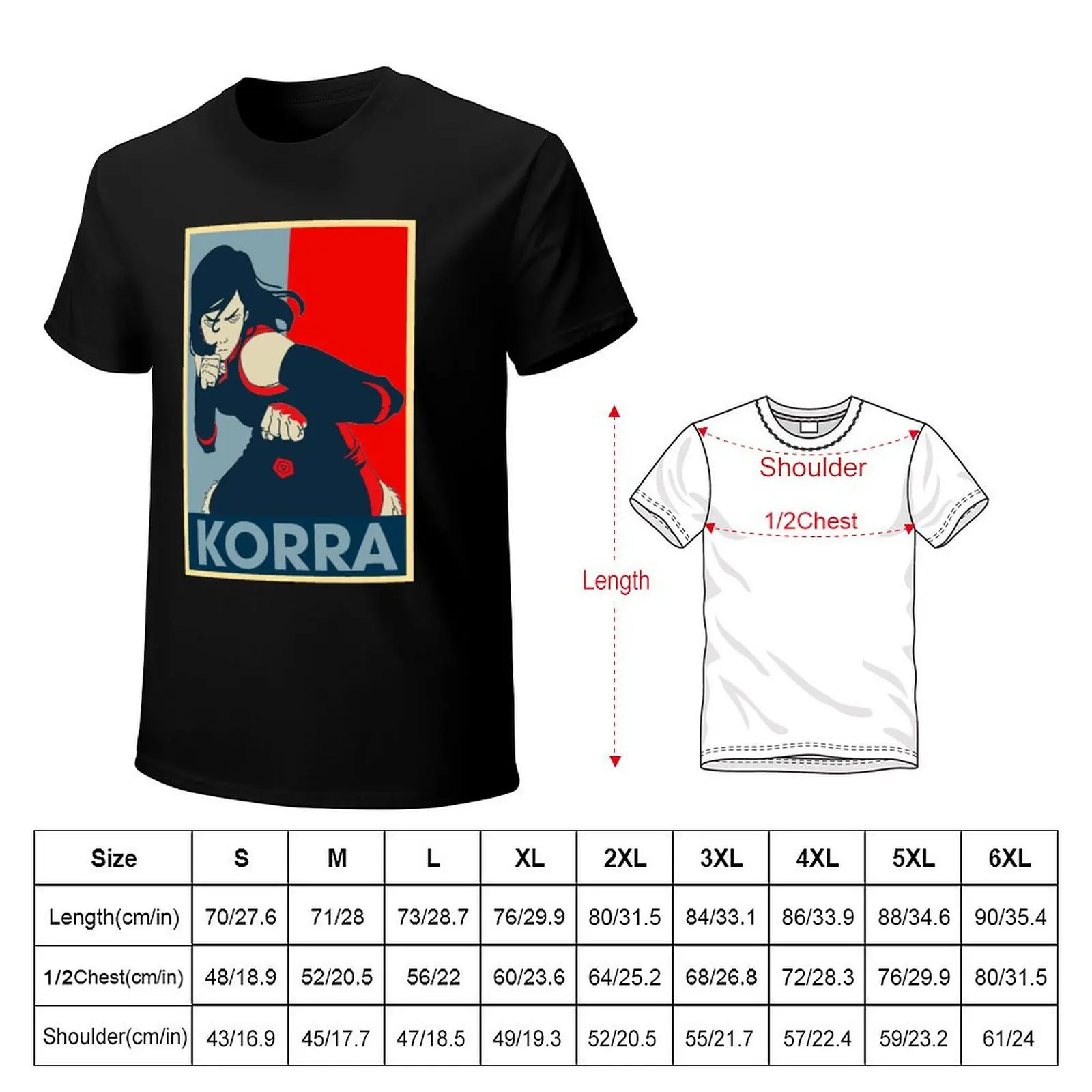 The Legend of Korra Anime Korra Art T-Shirt Thanksgiving Day Tee Top