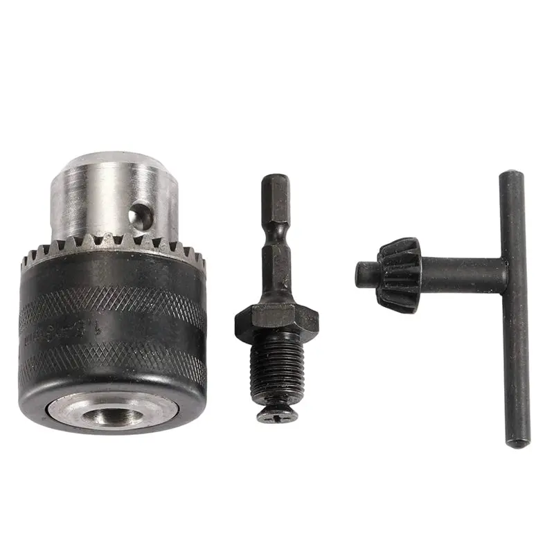 【CUSTOMER FAVORITE】SDS-Plus Round Shank 3-Jaw Key Drill Chuck 1.5-13Mm Precision Drill Chuck Converter 1/2