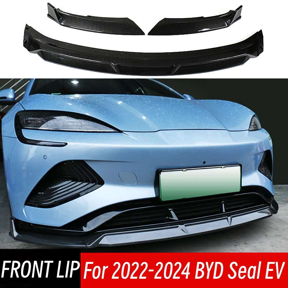 

For BYD Seal EV 2022-2024 Bodykit Car Front Bumper Splitter Lip Chin Spoiler Diffuser Protector Exterior Tuning Accessories Part