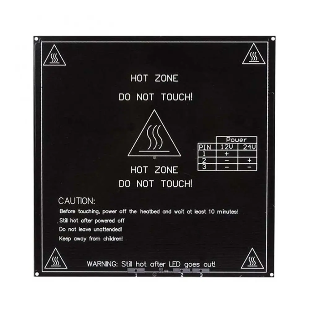 

1 шт. Нагревательная платформа Reprap Mk2B для 3D-принтера, 12/24В, двойное питание, 214x214 мм, 2 слоя, 35 мкм, медная, сопротивление 1.0-1.2 Ом, для 3D-печати