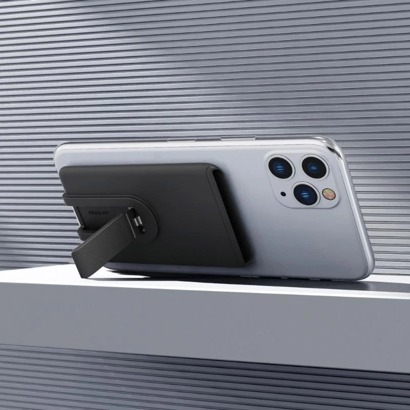 ผู้ถือโทรศัพท์กระเป๋ากระเป๋าเคสการ์ดที่ถือซิลิโคนด้านหลังกาวกาวพร้อมกับ Stand Best Sale