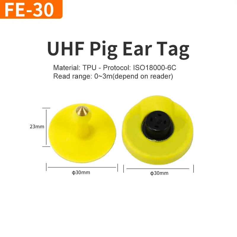 Factory Direct UHF RFID Animal Electronic Ear Tag for Pigs Cattle Sheep Livestock Identification