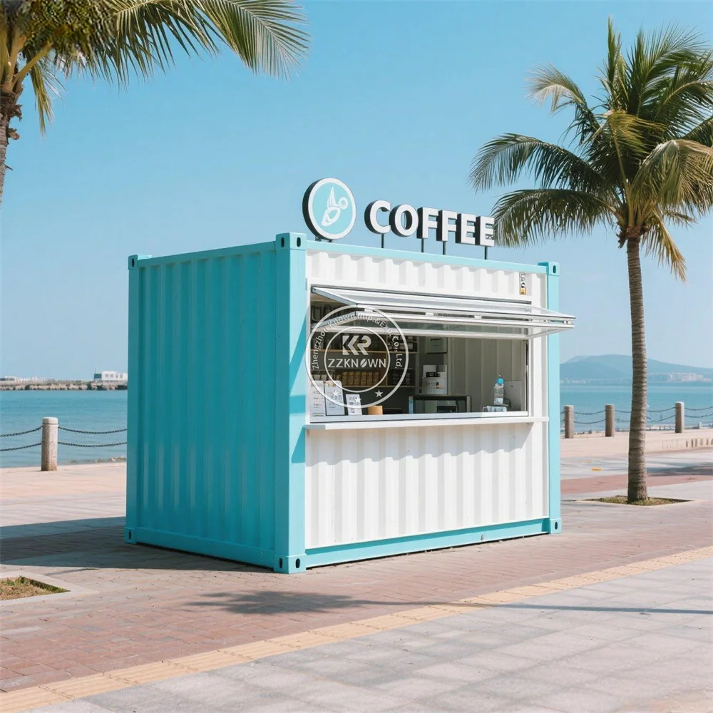 

Customized Coffee Container Bar Modern Restaurant Outdoor Fast Food Restaurant Coffee Bar Prefabricated Restaurant For Sale