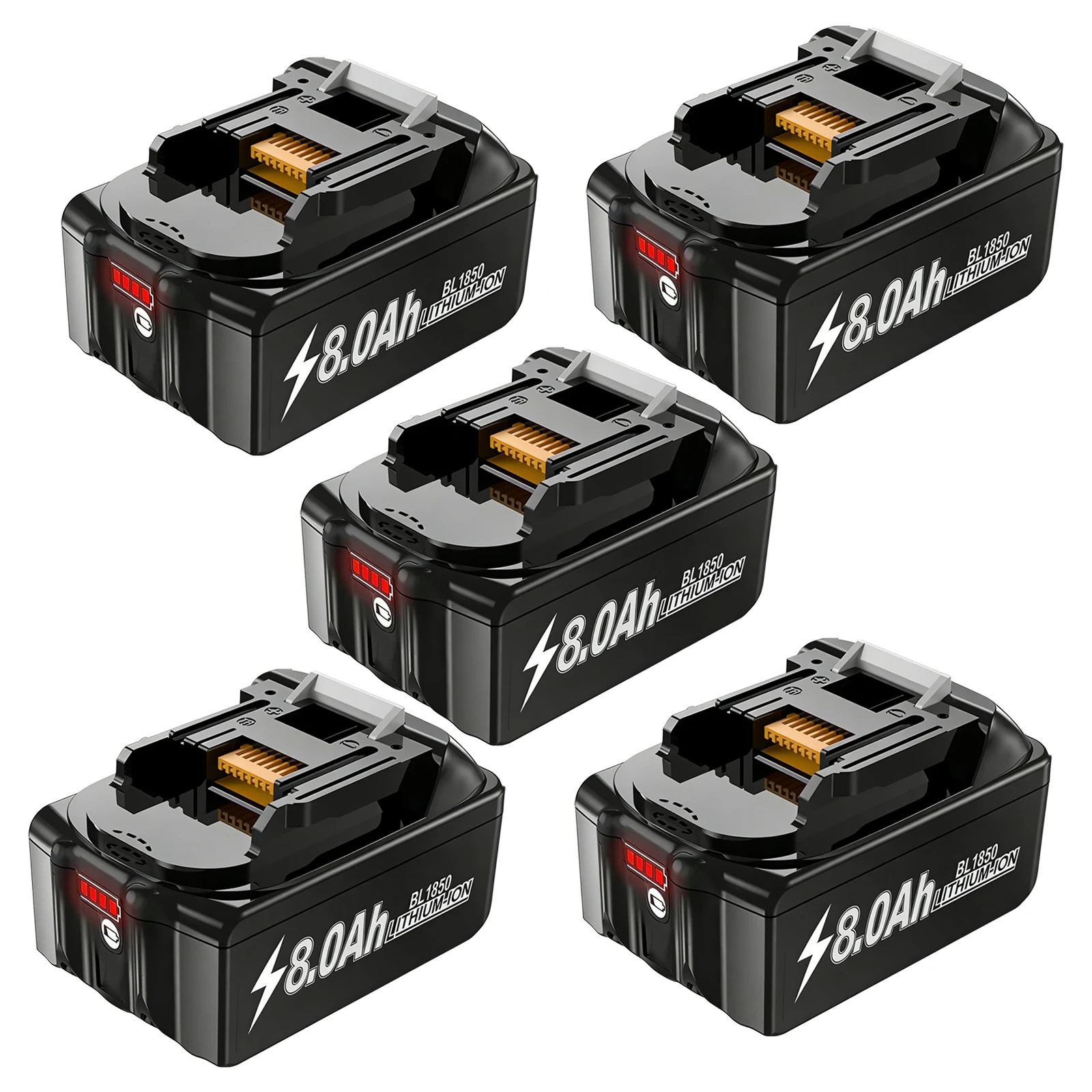 

18V 8000mAh For Makita BL1830 Replacement Battery Compatible for Makita BL1830 BL1850 BL1860 BL1850B BL1840B 18V Power Tool