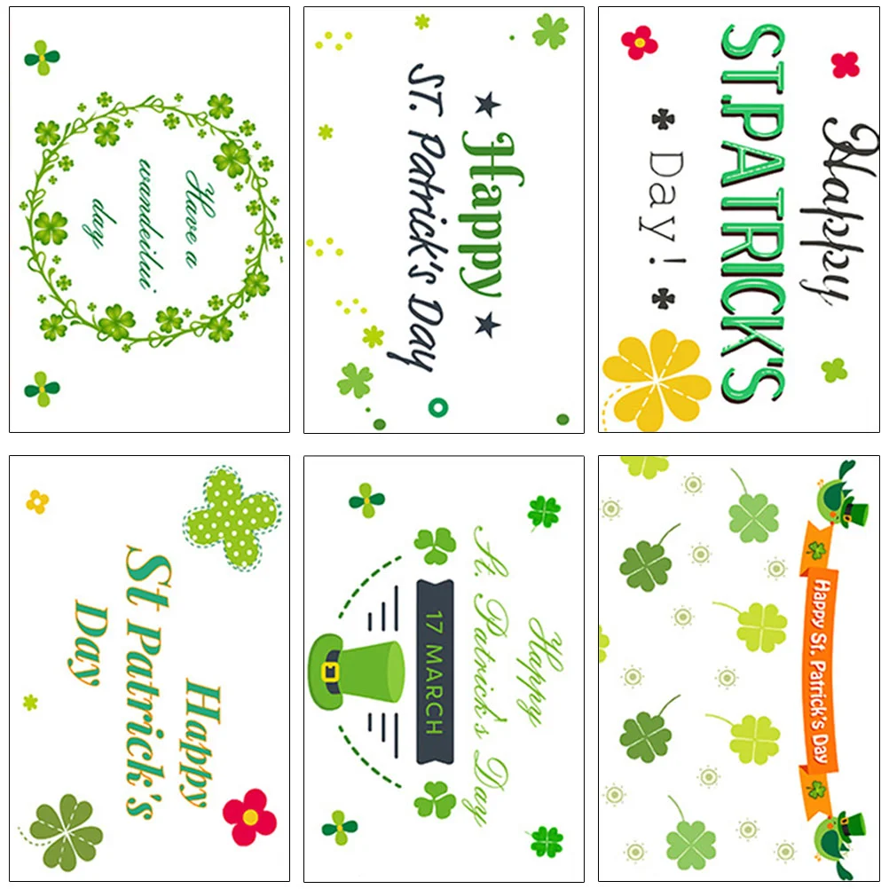 

St Patrick's Day Gift Theme Greeting Cards Party Bulk Supplies Envelopes Set Paper for Friends Message Invitation Decoration