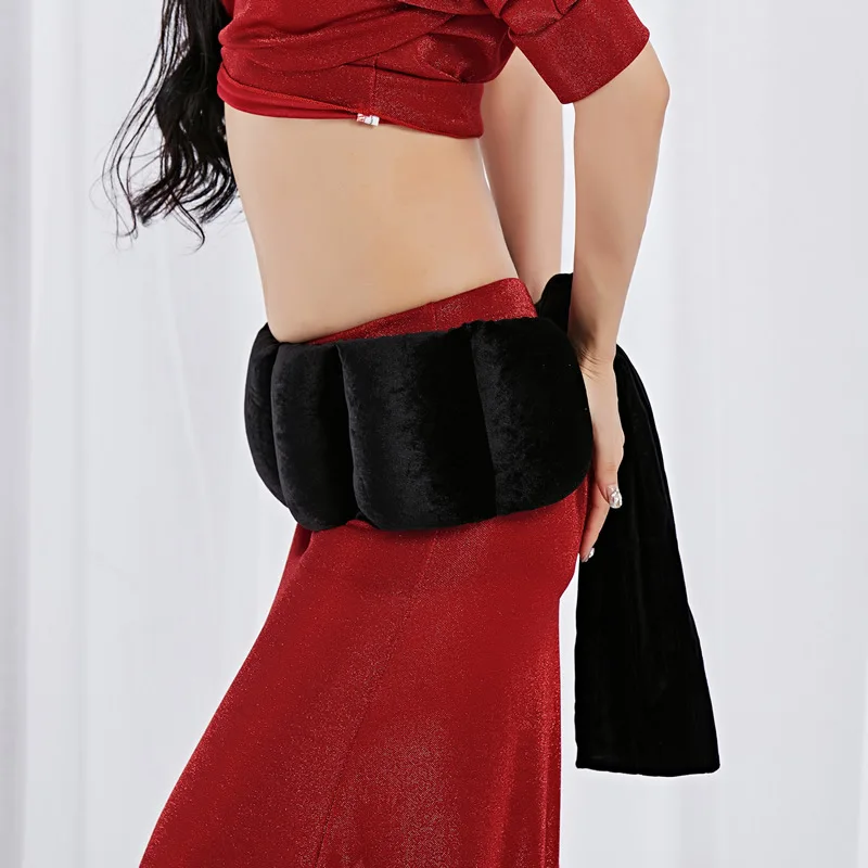 belly-dance-waist-chain-cassia-seed-waist-ornament-waist-practice-lace-up-golden-velvet-hip-scarf-weight-bearing-practice