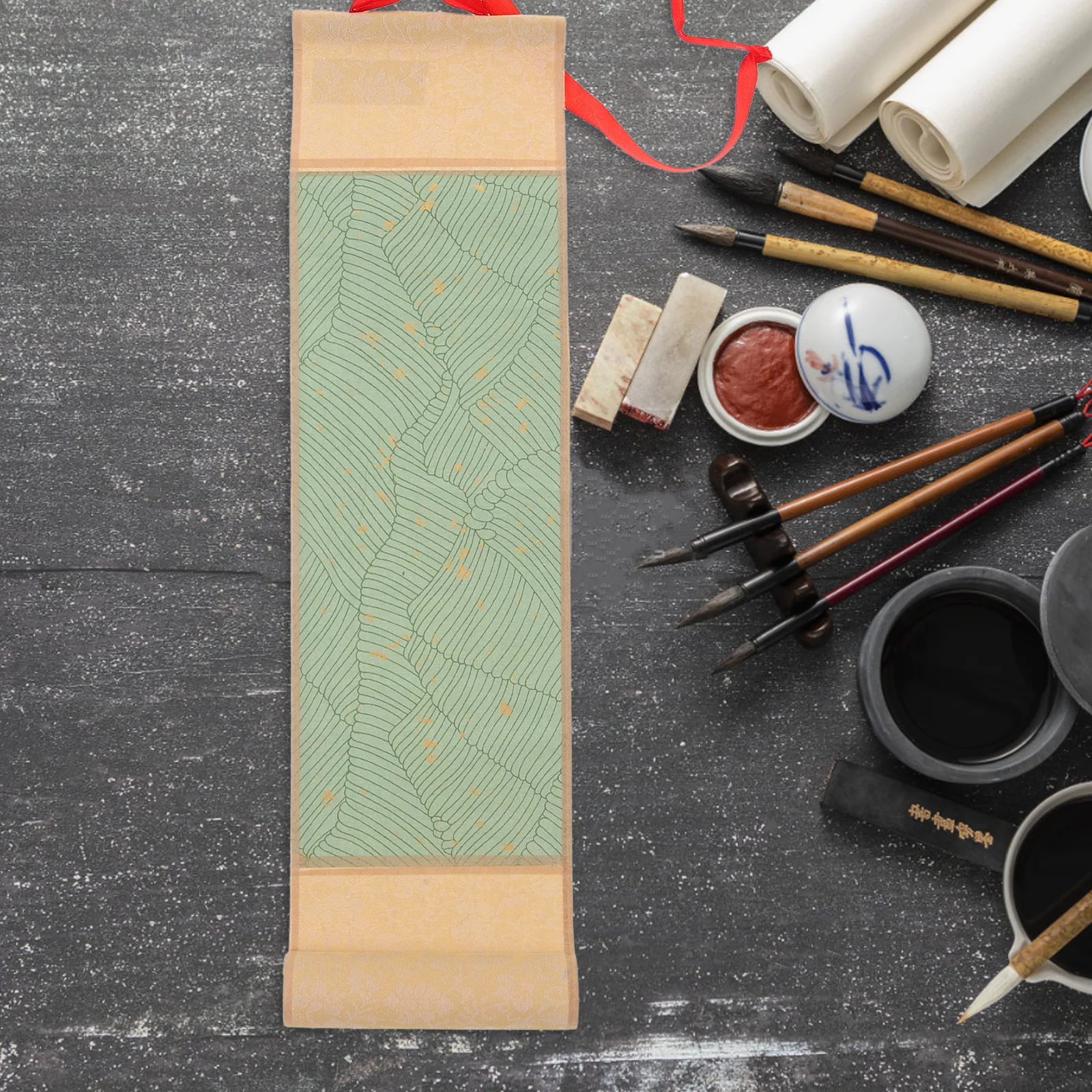 

1 Roll Blank Scroll Paper for Calligraphy Painting Multi-Function Chinese Art Wall Decoration Lightweight Portable Drawing