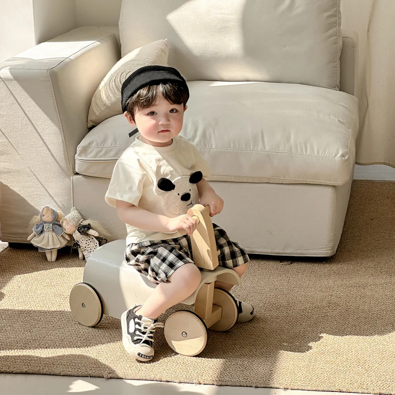 

Dianxi Baby Summer Clothes, Baby Short-Sleeve Set, Casual Puppy Two-Piece Outfit, Toddler Outing Clothes for One-Year-Olds