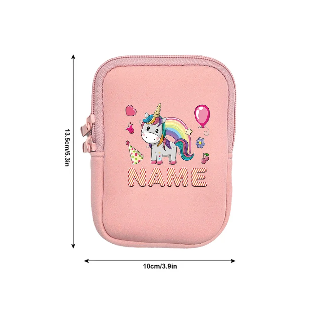 Personalized Customized Name Water Bottle Pouch Outdoor Sports Key Coin Storage Bag Portable Water Cup Accessories Bags
