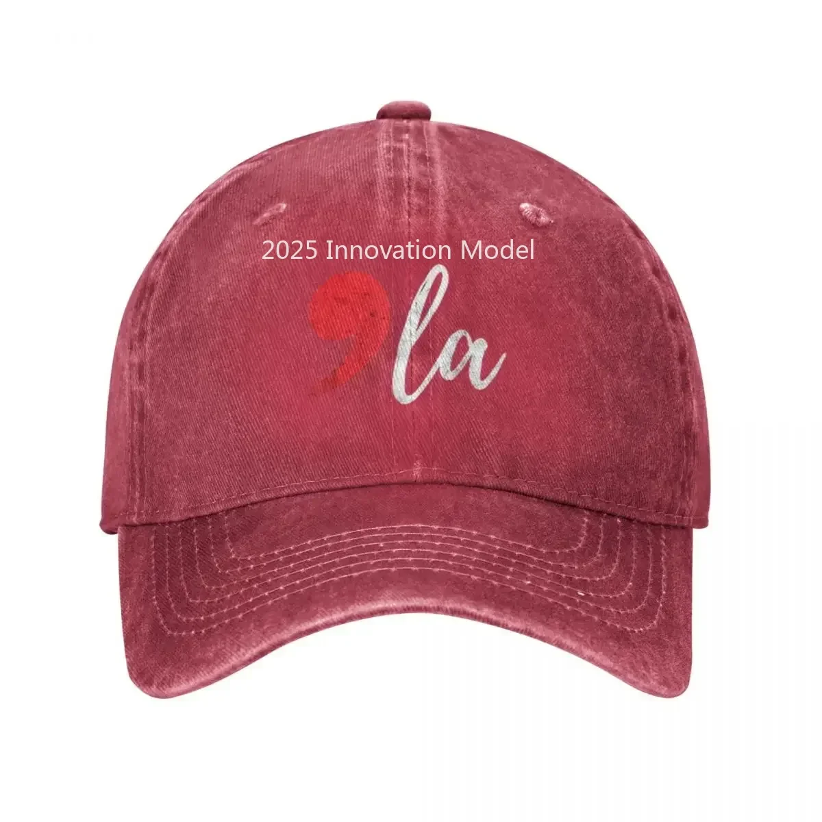 

Comma la Print Fashion Adjustable Baseball Cap Unisex Washed Distressed Dad Hats Casual Soft Top Sports Caps Outdoor Sun Hat