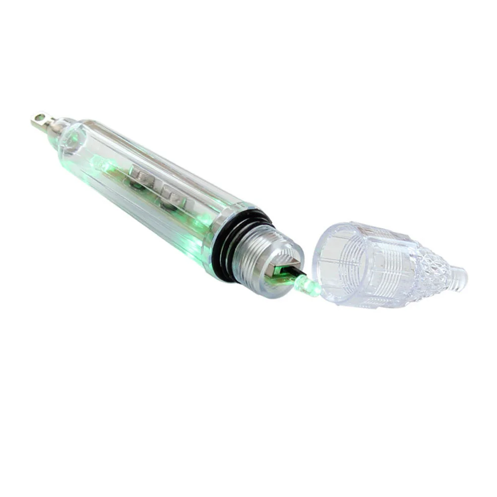 

2 Pcs Fishing Light Green up LEDs Finder Lamp Flash Night Lure Underwater Float