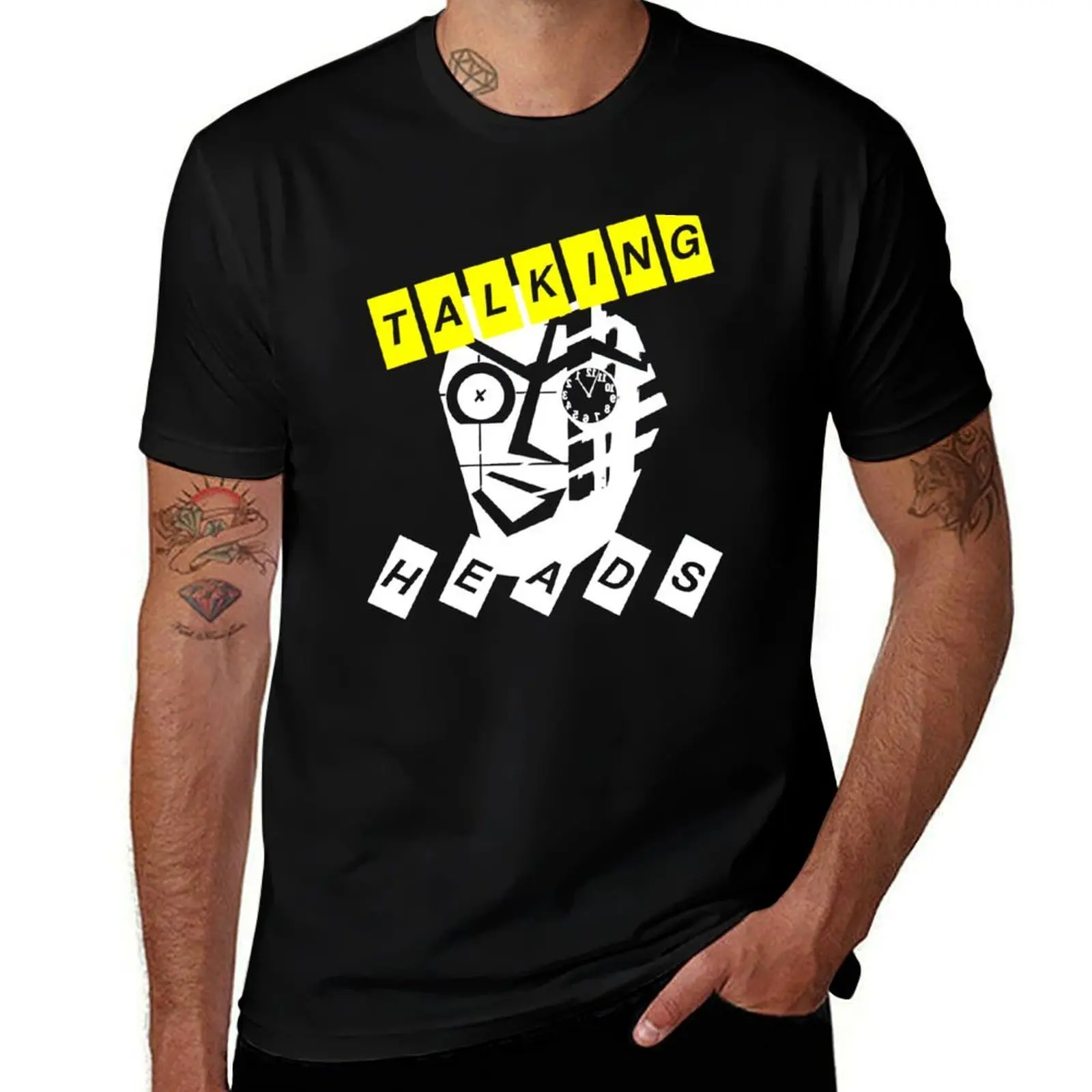 

Talking Punk New Heads Wave T-Shirt Industrial Work Tee Shirt