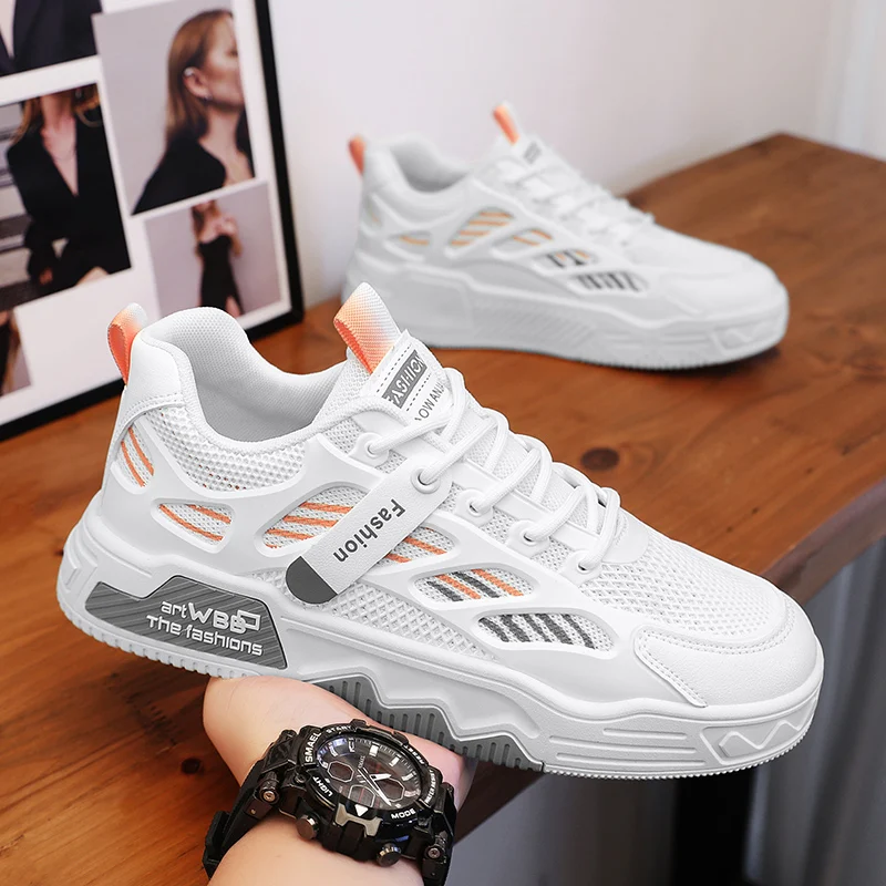 

Night light new sneakers for men's basketball and children's sports shoes, trendy summer with mesh and rubber soles, suitable fo