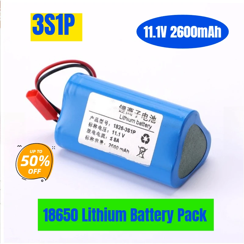 

3S1P 11.1V 2600mAh Lithium Battery 18650 Lithium Battery Pack