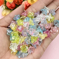 50pcs/set 12*6.8mm Morning Glory Acrylic Beads Caps Loose Beads DIY Flower Beading Necklace Bracelet Jewelry Making