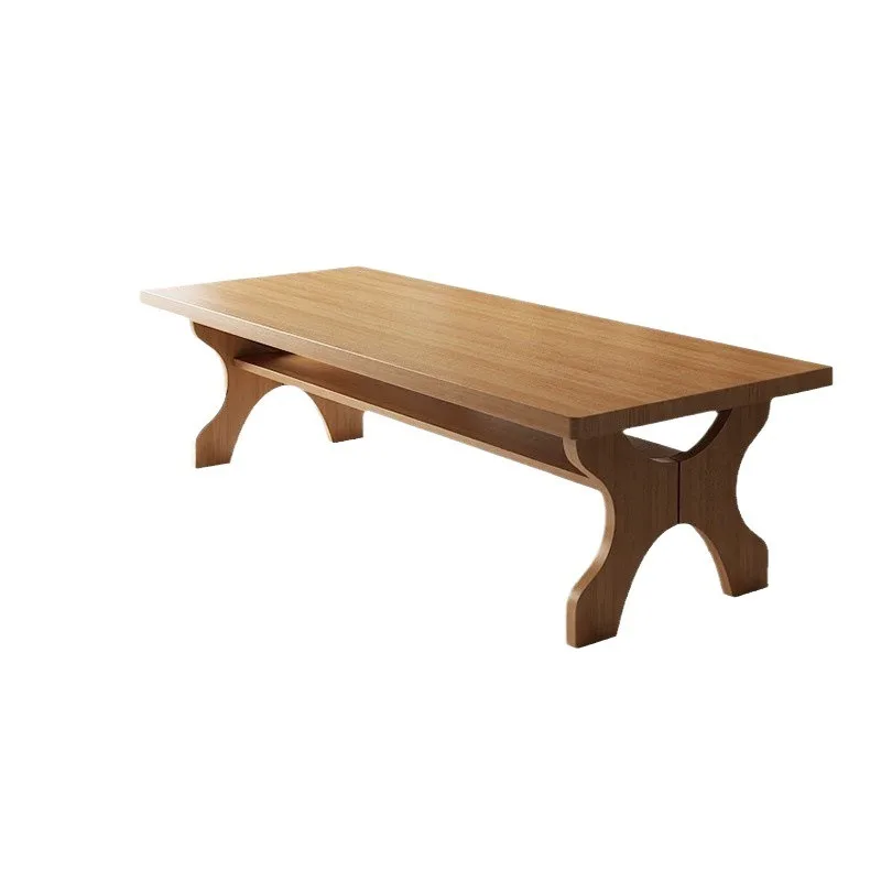 Double solid wood painting and calligraphy table, workbench creative designer home reading and writing table