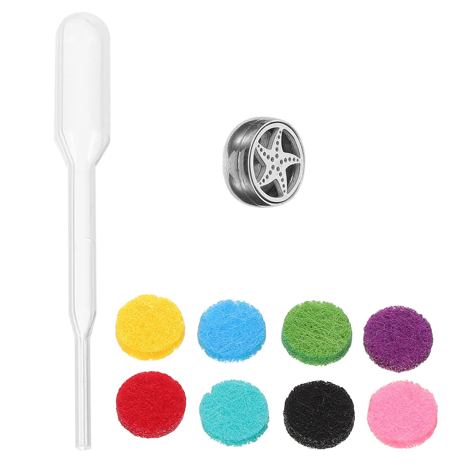 

Stainless Steel Titanium Aromatherapy Clip Collar Aroma Locket Mask Essential Oil Diffuser Mini Aroma Pad Holder Lightweight