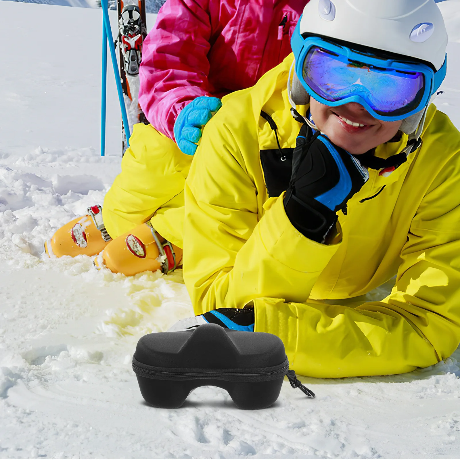 

Ski Goggles Case Portable Protective Storage Holder for Sunglasses Snowboard Goggles Travel Organizer Swim Accessories Sports