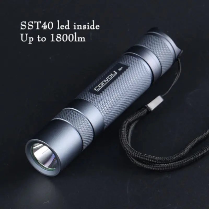 Convoy S2 Outdoor LED Flashlight, 4 Adjustable Modes, Waterproof, Aluminum Alloy Shell, USB Rechargeable