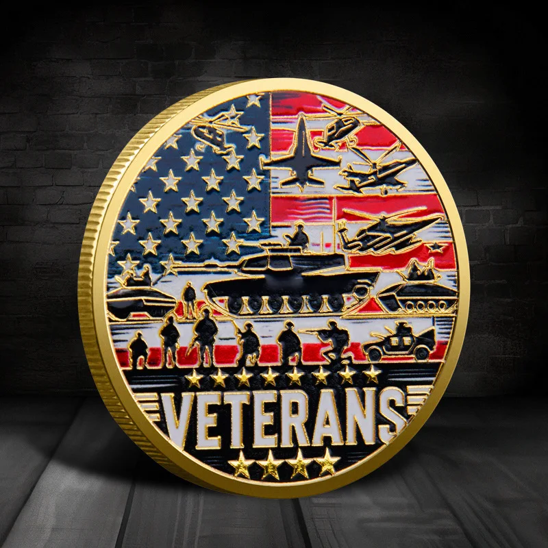 Proud Military Veterans Souvenir Coin U.S. Service Members Medals Military Collection Coins Creative Gift