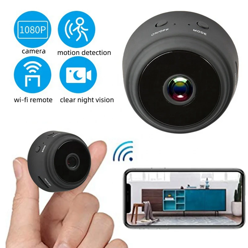 Mini Caméra de permission A9 HD 1080P, Dispositif de Sécurité Domestique Sans Fil, avec Vision Nocturne, Wifi, IP, Réseau 150 °