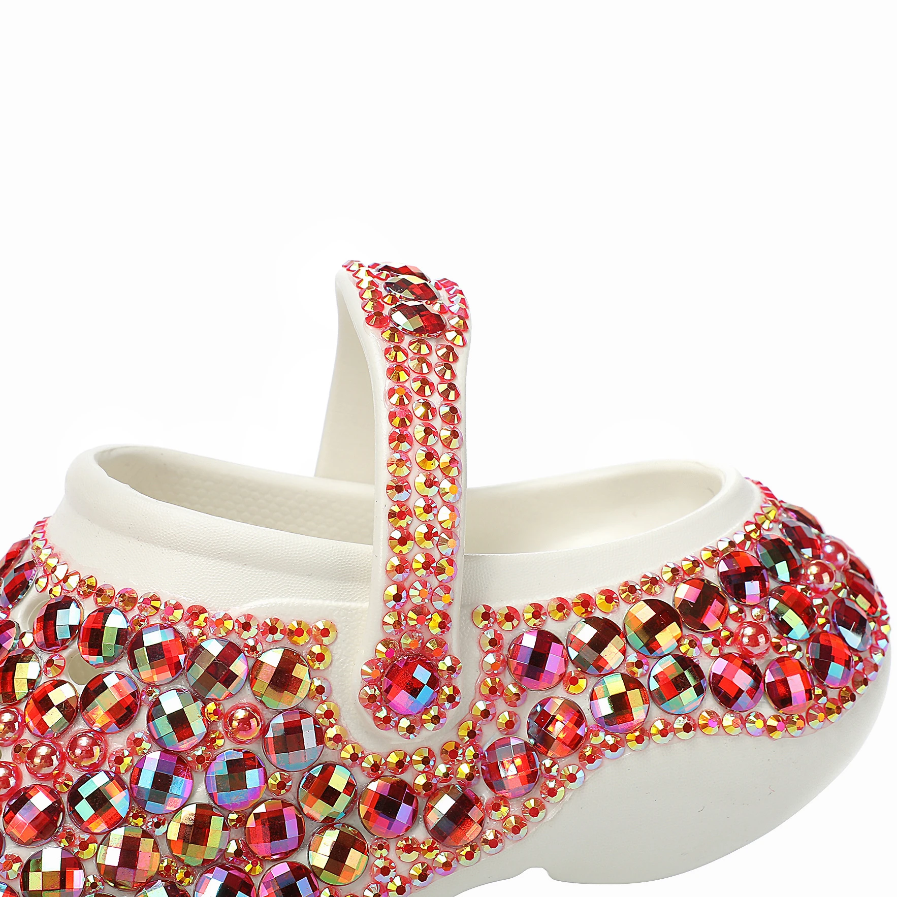 Rhinestone Luxury Designer Sandals Women Summer EVA Cloud Slides Women Colored Diamond Flip Flops Shiny Jeweled Platform Sandals