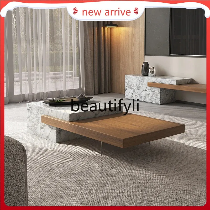 

D2520 Натуральный мрамор, акриловый журнальный столик, ТВ-шкаф, комбинированный дизайнер для гостиной, скандинавский минималистичный стиль