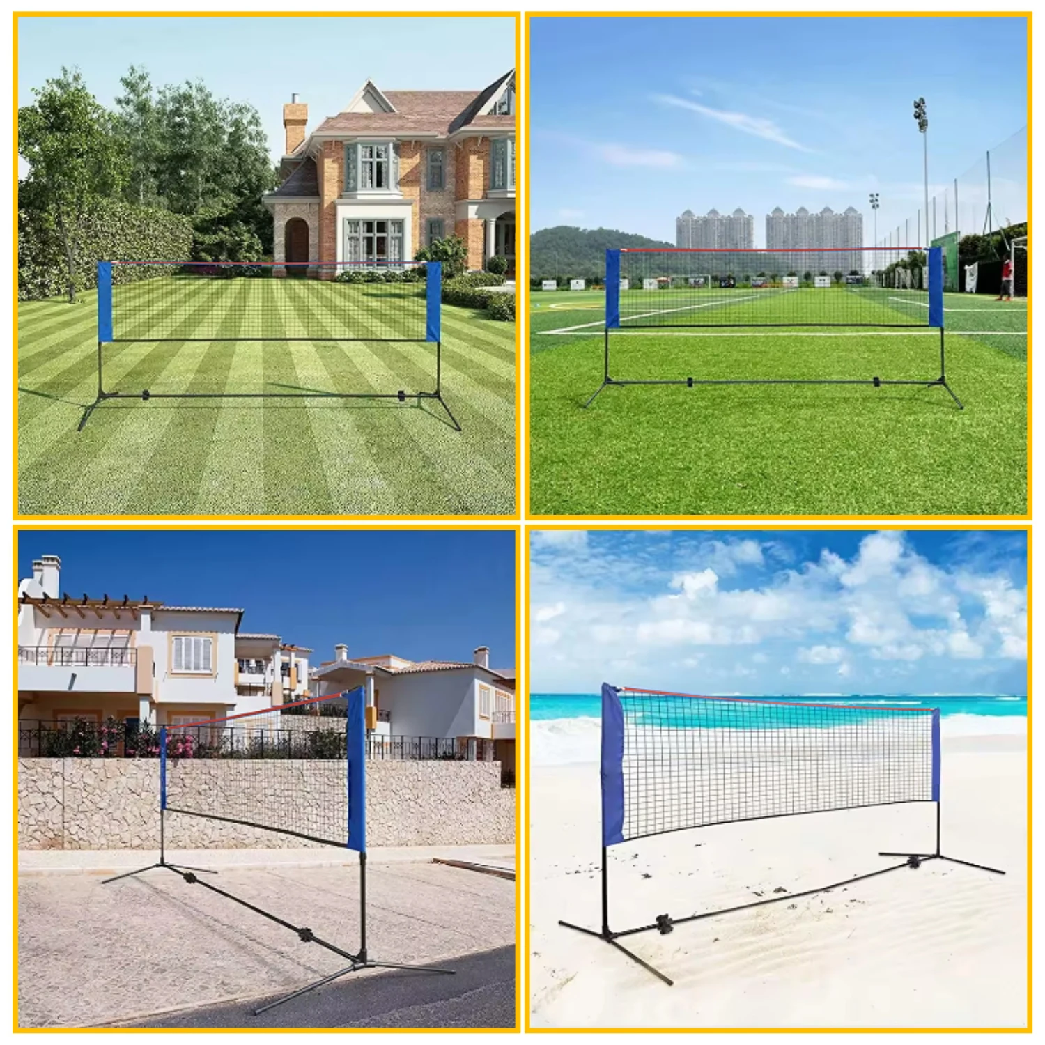 الجملة طوي عالية ومنخفضة شبكة كرة الريشة قابل للتعديل تنس صافي الرياضة في الهواء الطلق طول اختياري
