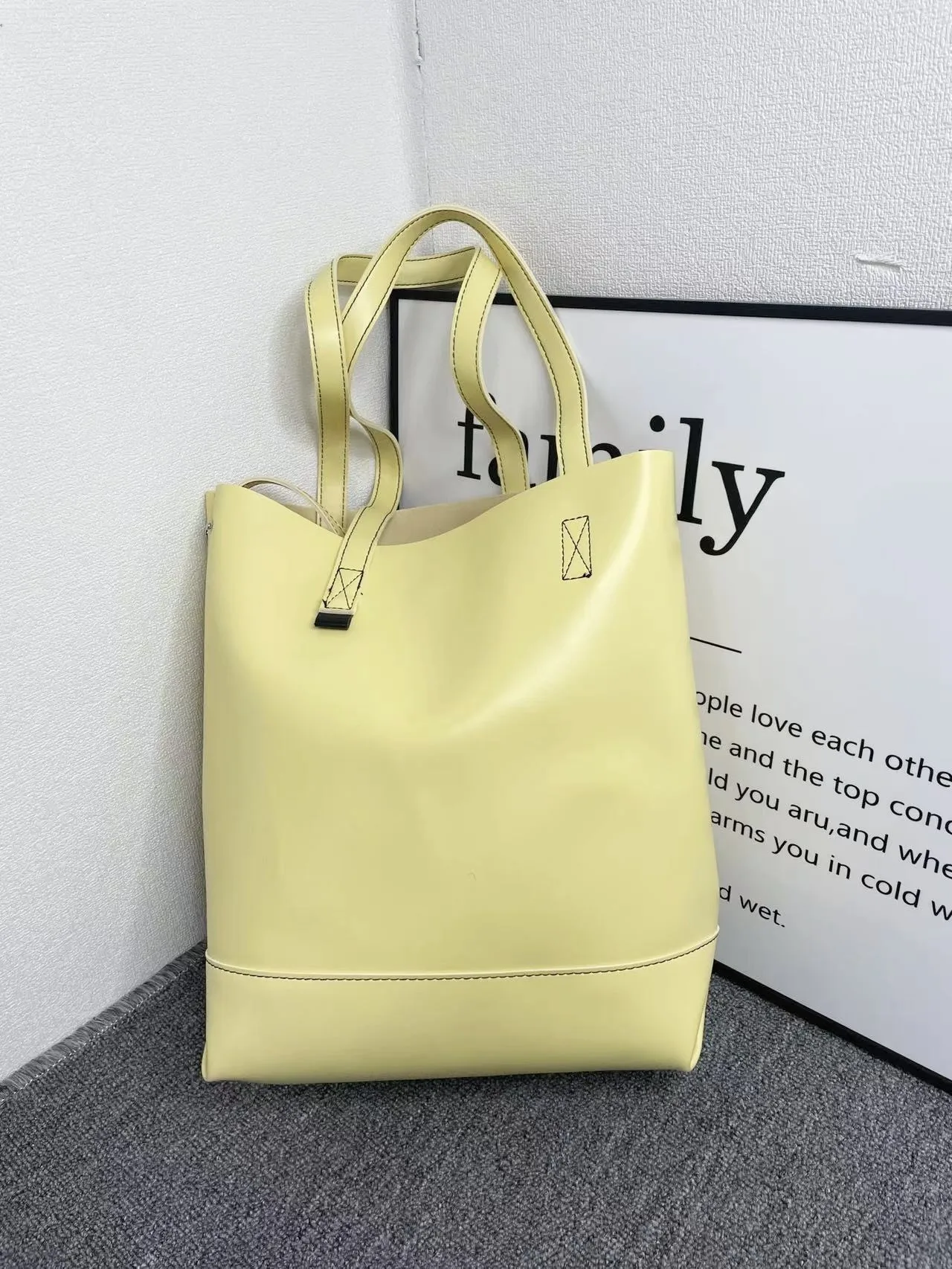 Commuter Large Capacity Yellow Tote Bag Leisure Outgoing Multi Functional Backpack Women\'s Korean Edition Shoulder Underarm Bag