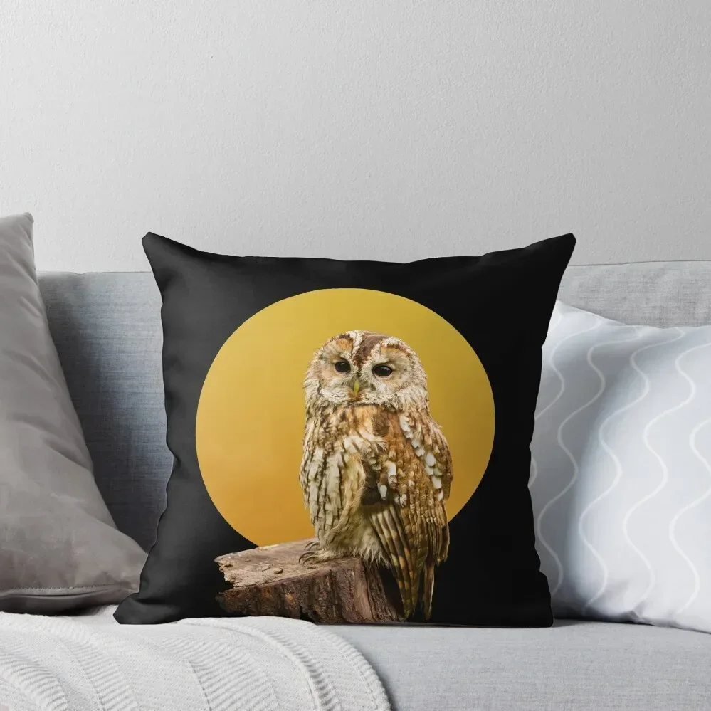 Tawny Owl and Moon Throw Pillow Bed pillowcases Sofa Cushion Cover Pillowcases For Pillows pillow