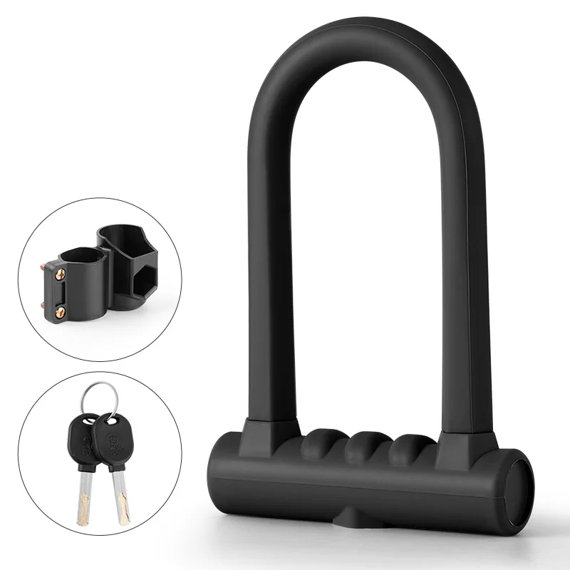 U-Shaped Bicycle Lock Aluminum Alloy Firm Anti-theft Double Open Modes Safety for Road Bike Mountain Bike