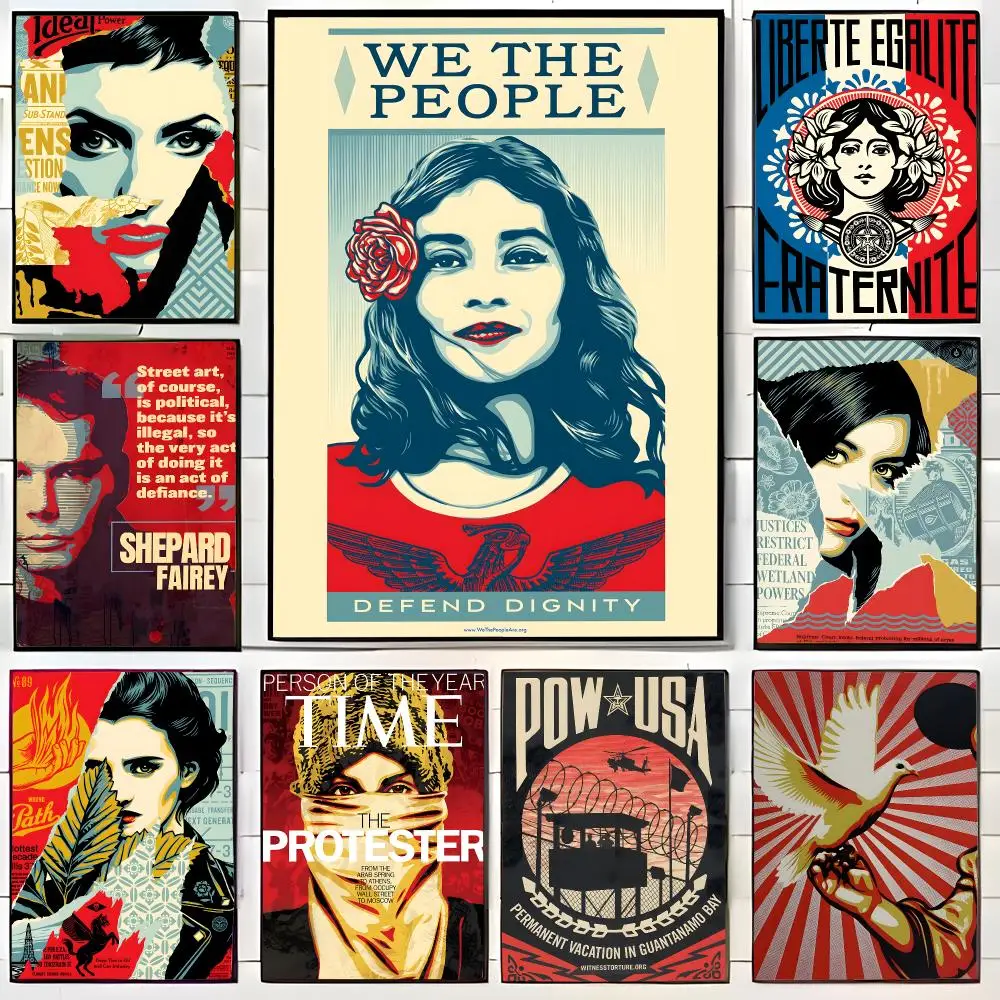 Street Art S-Shepard Fairey Poster Wall Art Print Decorative Mural Home Decor Gift Unframed