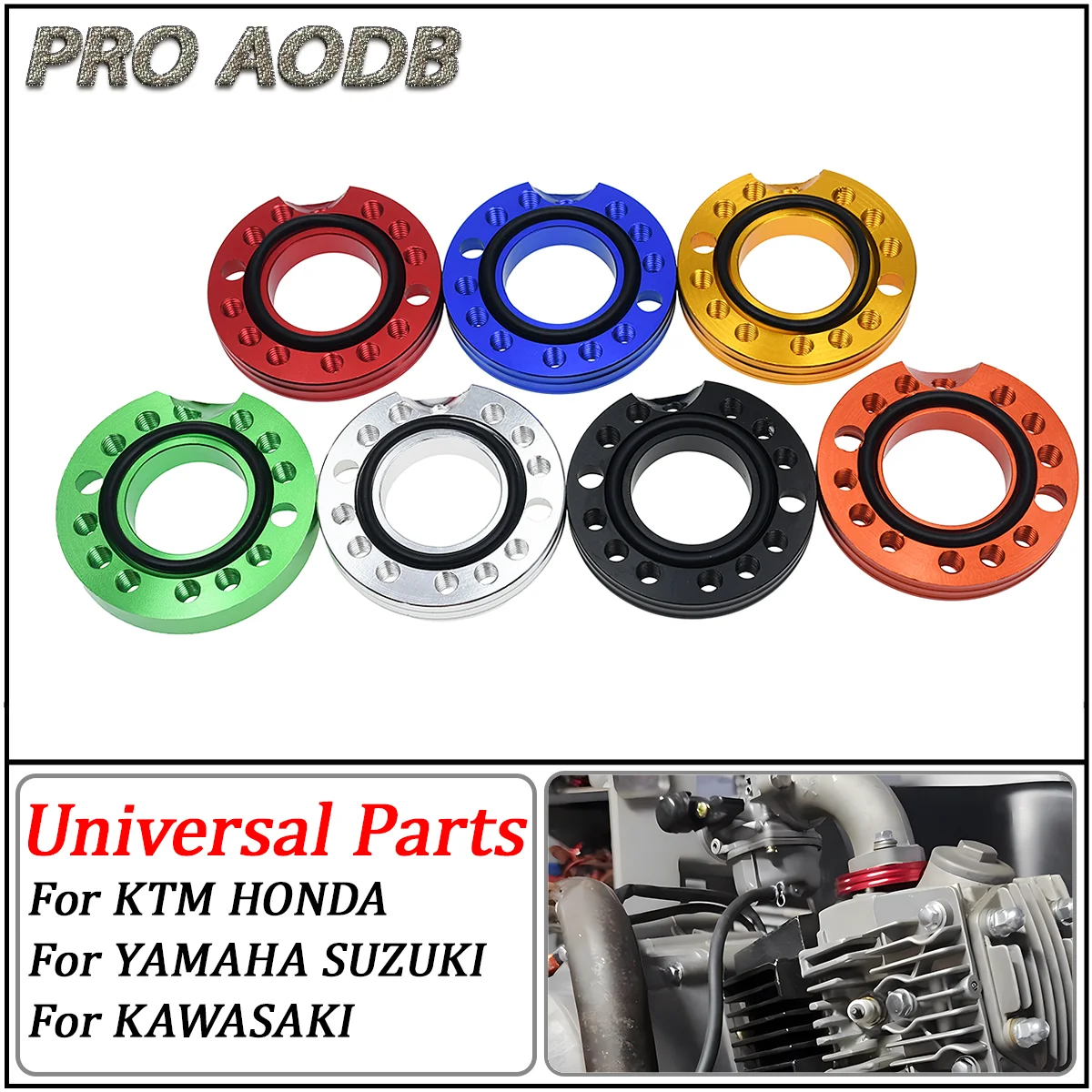 

ATV Motorcycle CNC Carb Carburetor Inlet Manifold Adjuster Universal Flange Spinner Plate Adaptor For KTM Etc Honda Yamaha