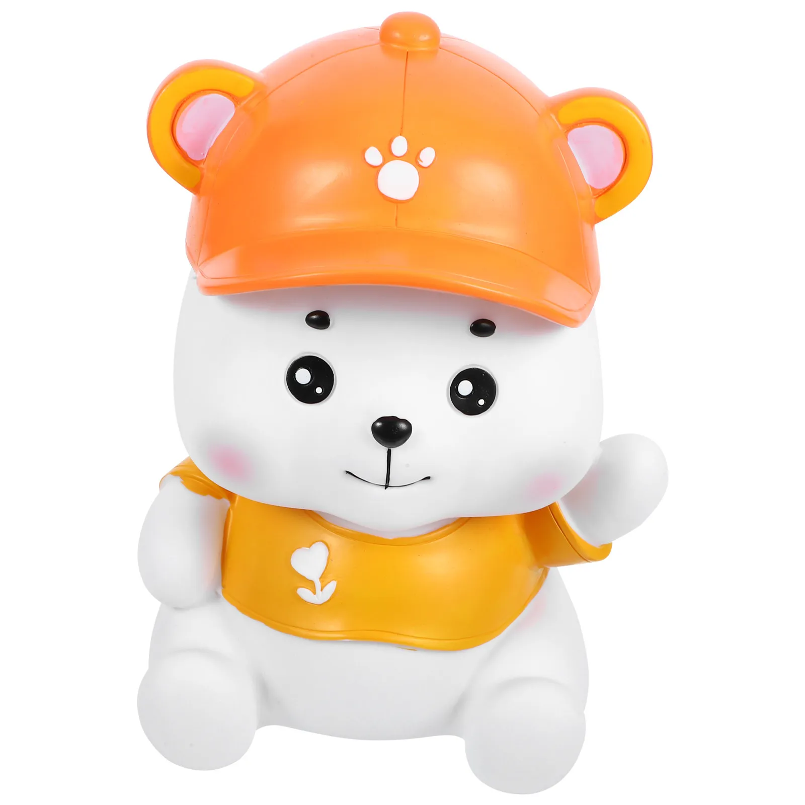 Bear-Shaped Piggy Bank Vinyl PVC Coin Bank Fun Adorable Desktop Savings Jar Decorative Household Piggy Jar for Study Bedroom