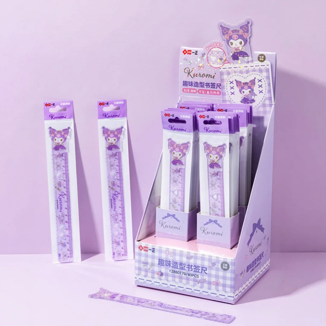 A Sanrio-Themed Fun Bookmark Ruler for Students, Two-In-One Cartoon Ruler and Bookmark