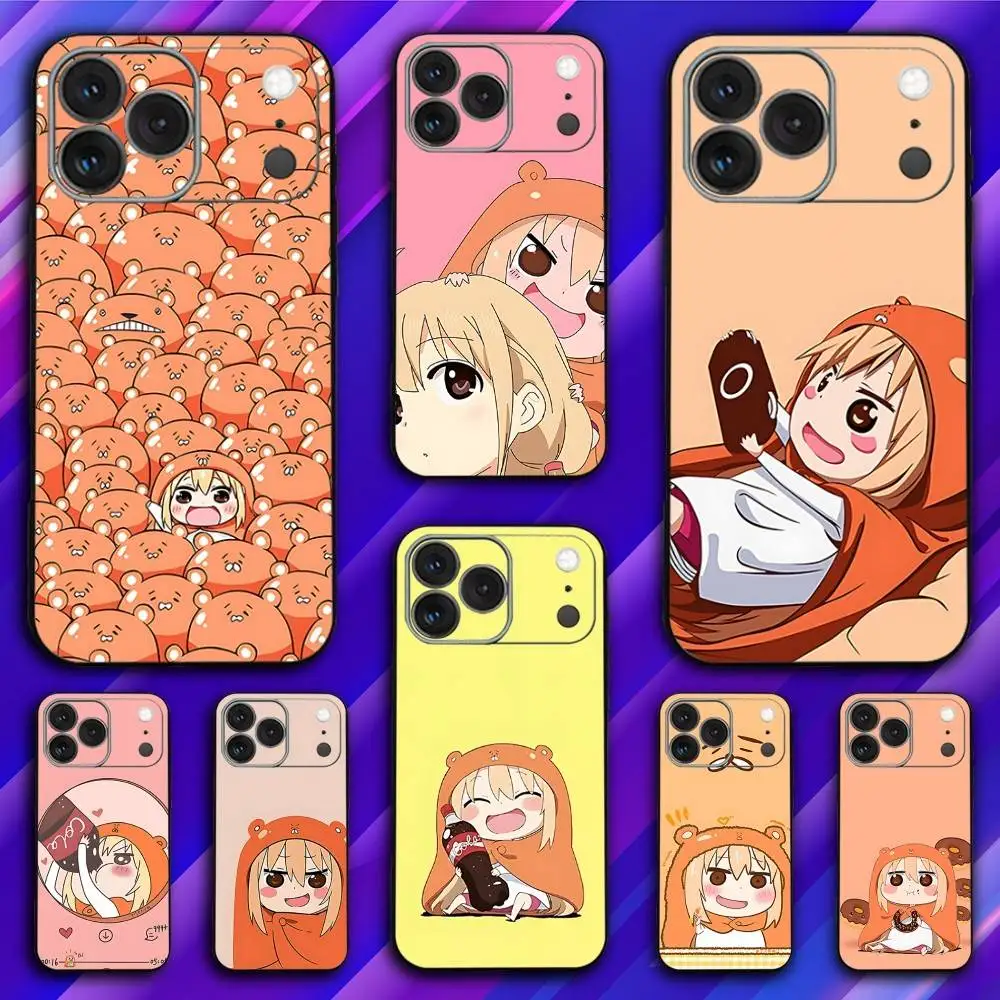 

U-Umaru Cute D-DomaS Phone Case For iPhone 17,16,15,14,13,12,11,Pro,Max,Plus,X,XS,SE4,E,Mini,Soft Black Case