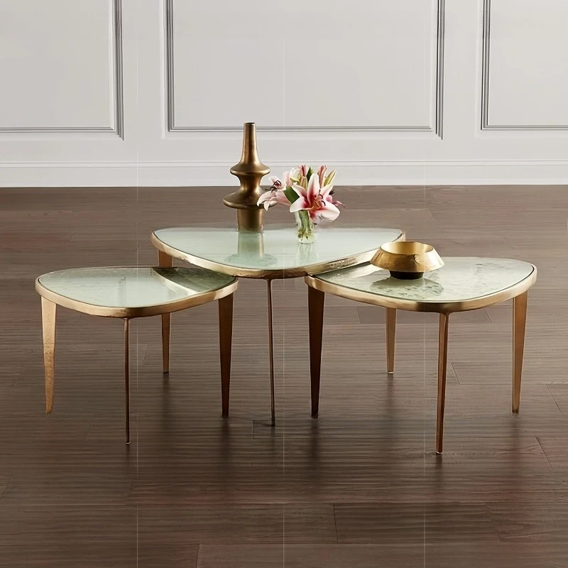 مزيج طاولة القهوة غرفة المعيشة المنزل ضوء طاولة جانبية فاخرة الراقية الحديثة #3