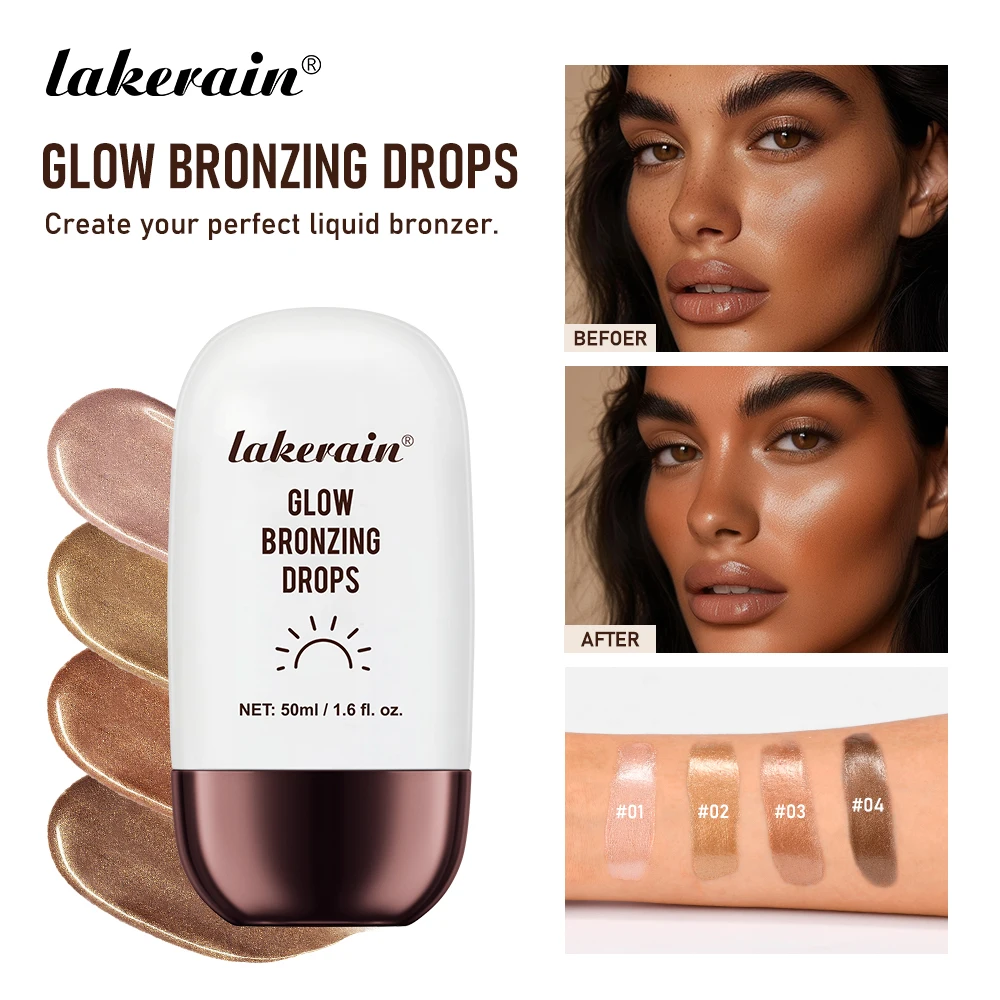 Bronzer Highlighter Drops Brightening Complexion And Contouring Facial Highlighter Mix Foundation Or Moisturizer Makeup Primer