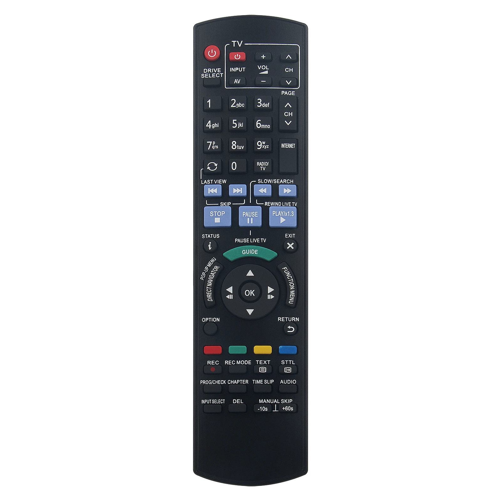 

New N2QAYB000986 Replace Remote Control N2QAYB000977 Fit for Panasonic Blu-ray BD DVD Recorder DMR-BCT740 DMR-BST745