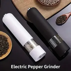 Automatic Electric Pepper Grinder And Salt Mill-Adjustable Spice Crusher Forkitchen Gadgets And Supplies-Reusable