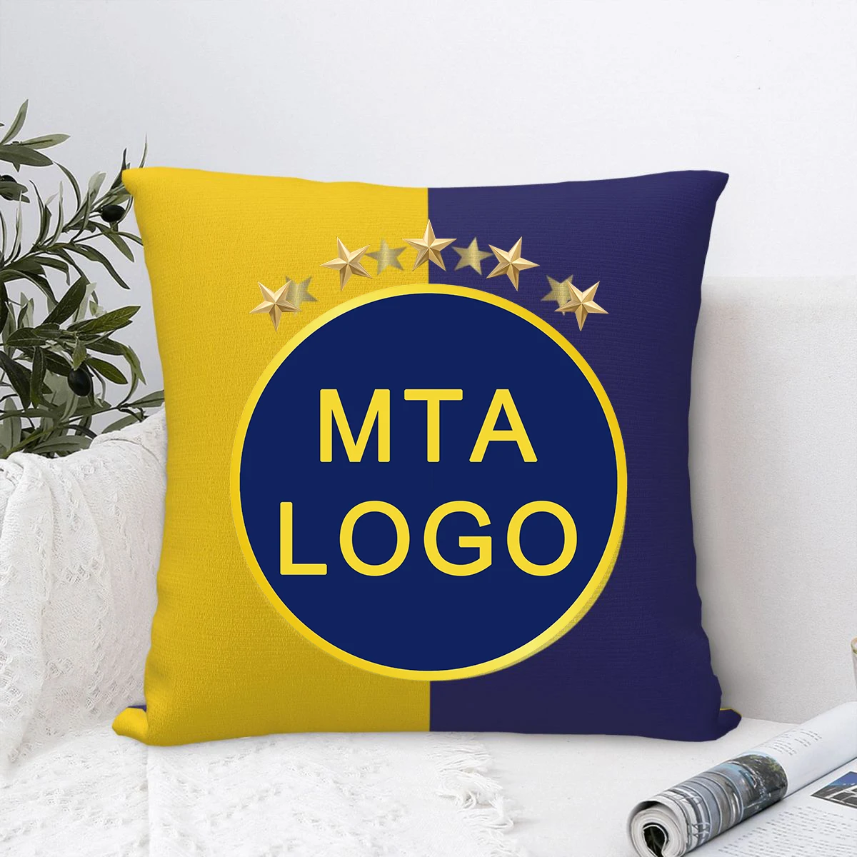 Maccabi Tel Aviv Square Throw Pillow Case Cover Cushion Covers Pillowcase Home Decor for Room Sofa Couch Bed - 2-Pack