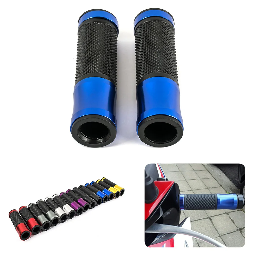 Aluminum Rubber 7/8 inch 22mm Motorcycle Grips Hand Grips Handlebar Universal Pit Bike Motocross Motorbike Multi Colors