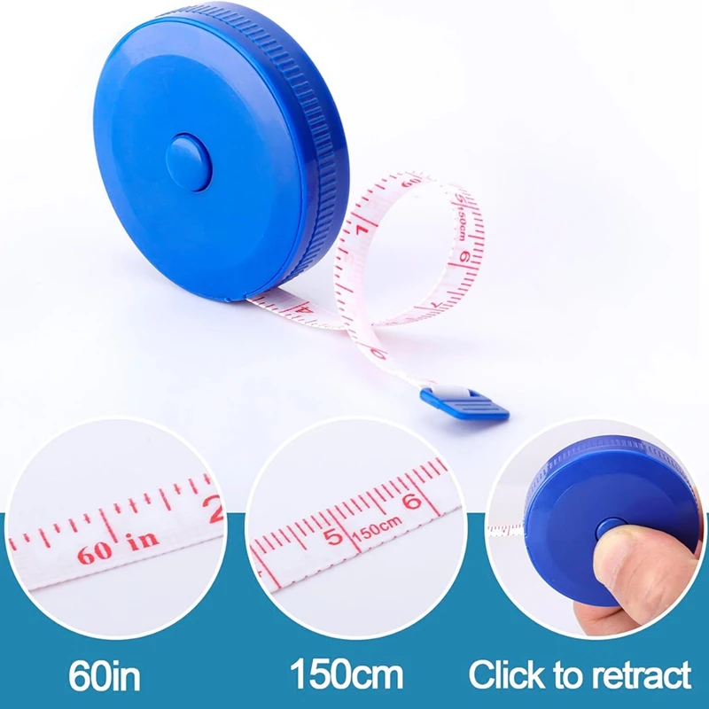 AT69 -1Pcs 12 Inch, 360 Degree (Plastic), 1Pc Blue Body Measuring Tape For Professionals Or Physical Therapy Professionals