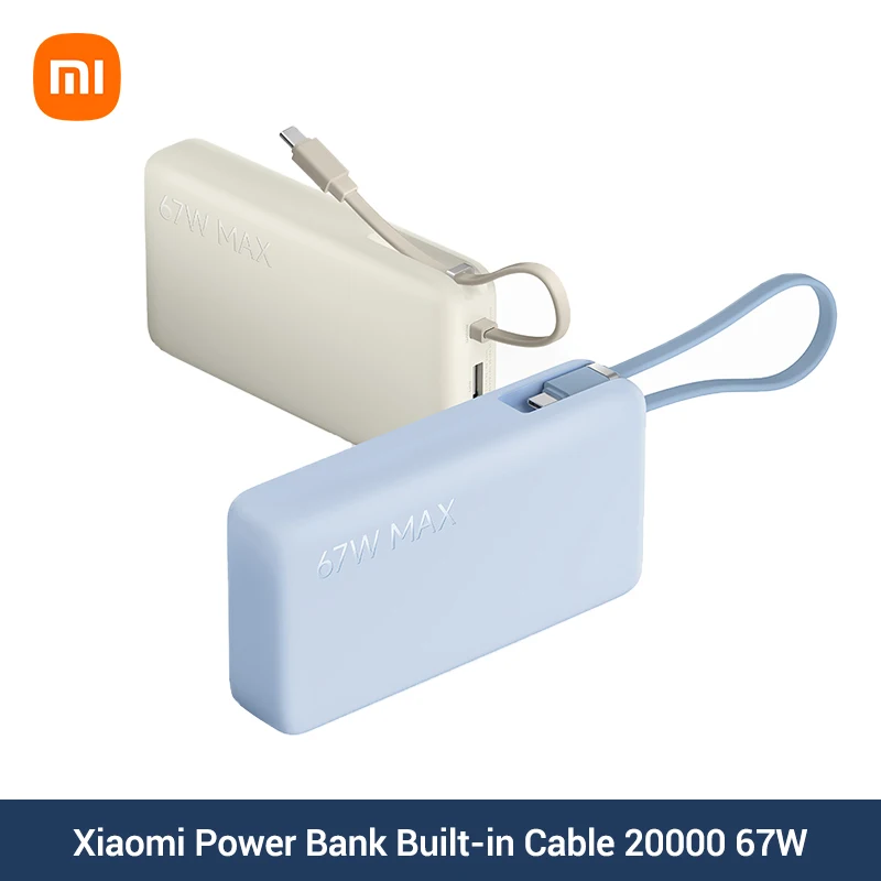 Xiaomi Power Bank 20000 67W Max Output Built-in Cable Screen