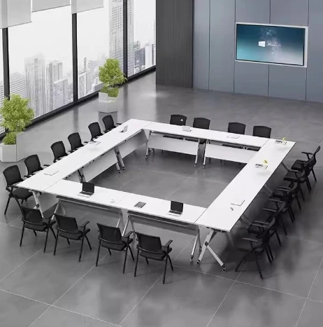 

Boardroom Simple Foldable Movable With Wheels Modern School Training Conference Office Meeting Class Folding Table Desk