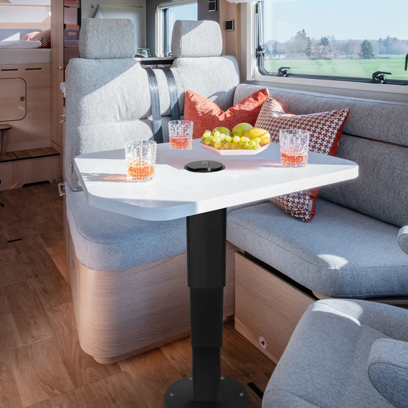 Kaki Meja Pneumatik RV yang Dapat Disesuaikan, Rentang Tinggi 13-28,7 Inci, Penyangga Tugas Berat, Cocok untuk Meja RV, Kapal, dan Campervan.