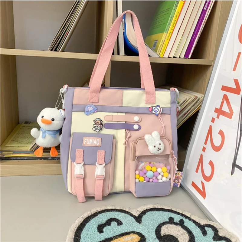 

Fashion School Student Handbags Colorful Large Capacity Japanese Schoolbags for Girls Breathable Waterproof Teenage Bookbags